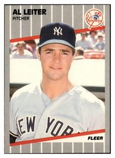 Al Leiter 1989 Fleer #257 New York Yankees VTG Baseball *341