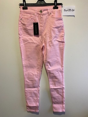 KALEIDOSCOPE High Rise Skinny Jeans Pink UK 10 (fmn59-24)