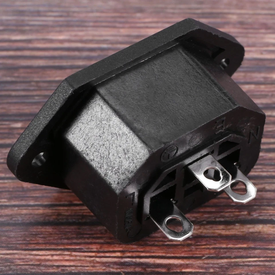 AC 250V 10A IEC 320 C13 Panel Mount Plug Connector Socket Black S7S38353 - Image 4 of 4
