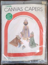 Vintage Leisure Arts Canvas Capers  Three Kings New Old stock #433~NIP