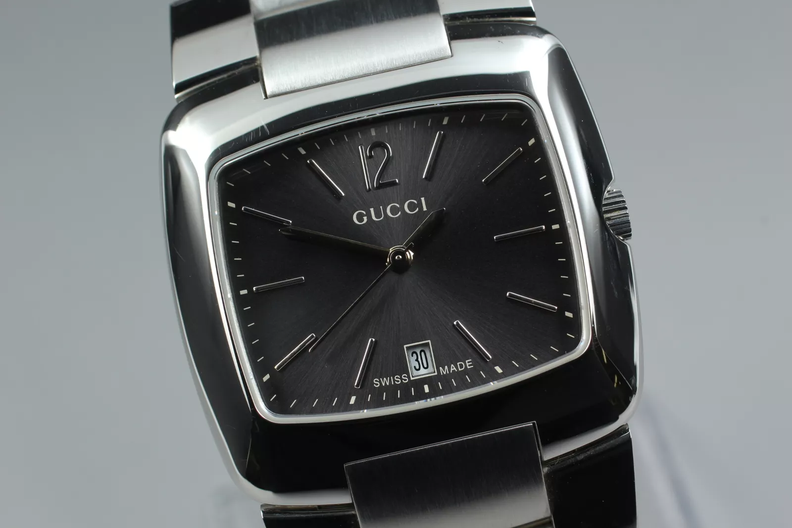 [Presque comme neuf] Gucci 8500M cadran gris quartz 33 mm homme du JAPON W401