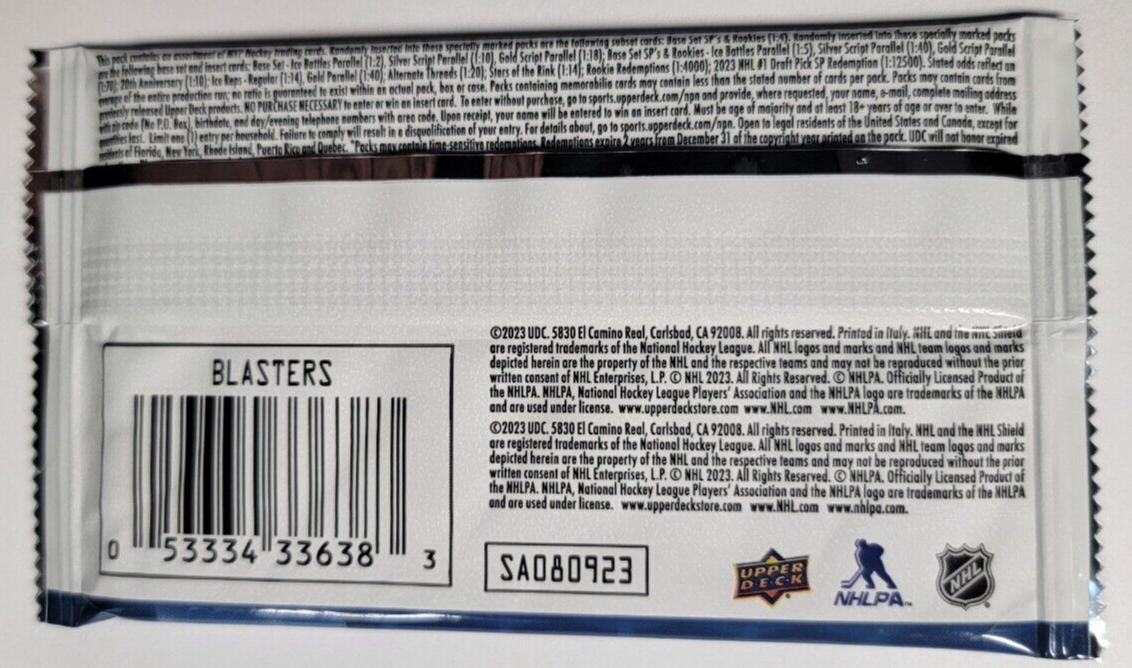 202324 UPPER DECK MVP HOCKEY Trading CARDS ********ONE PACK ******* eBay