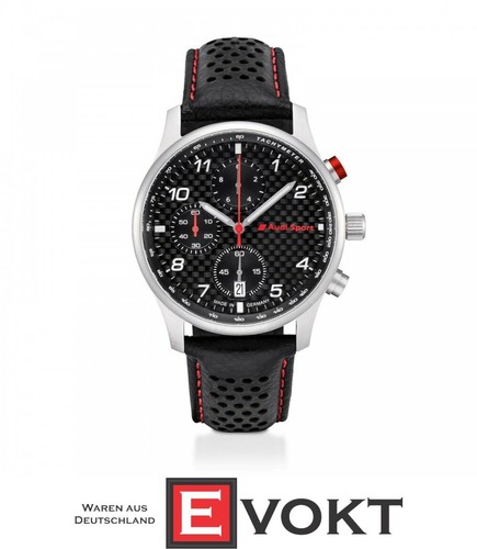 Audi Sport Cronografo CARBON BLACK 3101900500 Orologio da polso Watch nuovo  | eBay