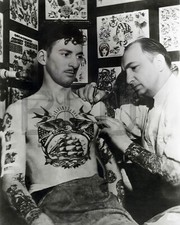 Vintage Tattoo Image 14 x 11" Photo Print