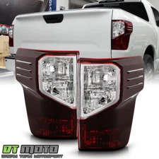 For 2016-2022 Nissan Titan XD w/ Utility Bed Red Smoked Tail Lights Brake Lamps