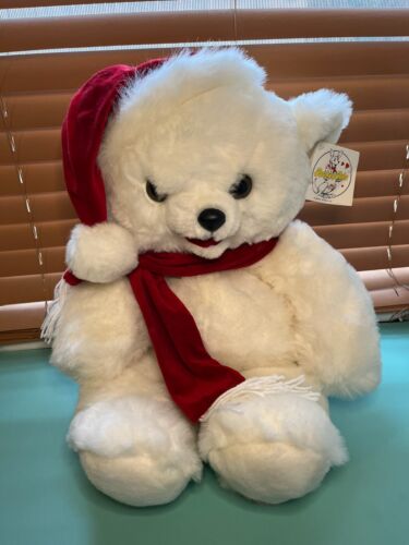 1988 NWT Vintage Pocket Pals Christmas Teddy Bear Excellent "new" Condition - Picture 1 of 6