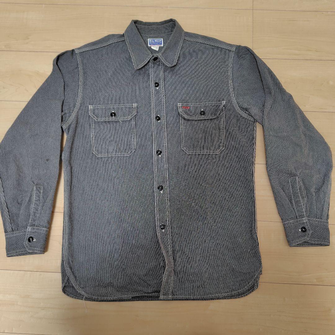The Real McCoy's Long Sleeve Shirt Stripe Size 16 Used From The Real McCoy's Long Sleeve Shirt Stripe Size 16 Used From