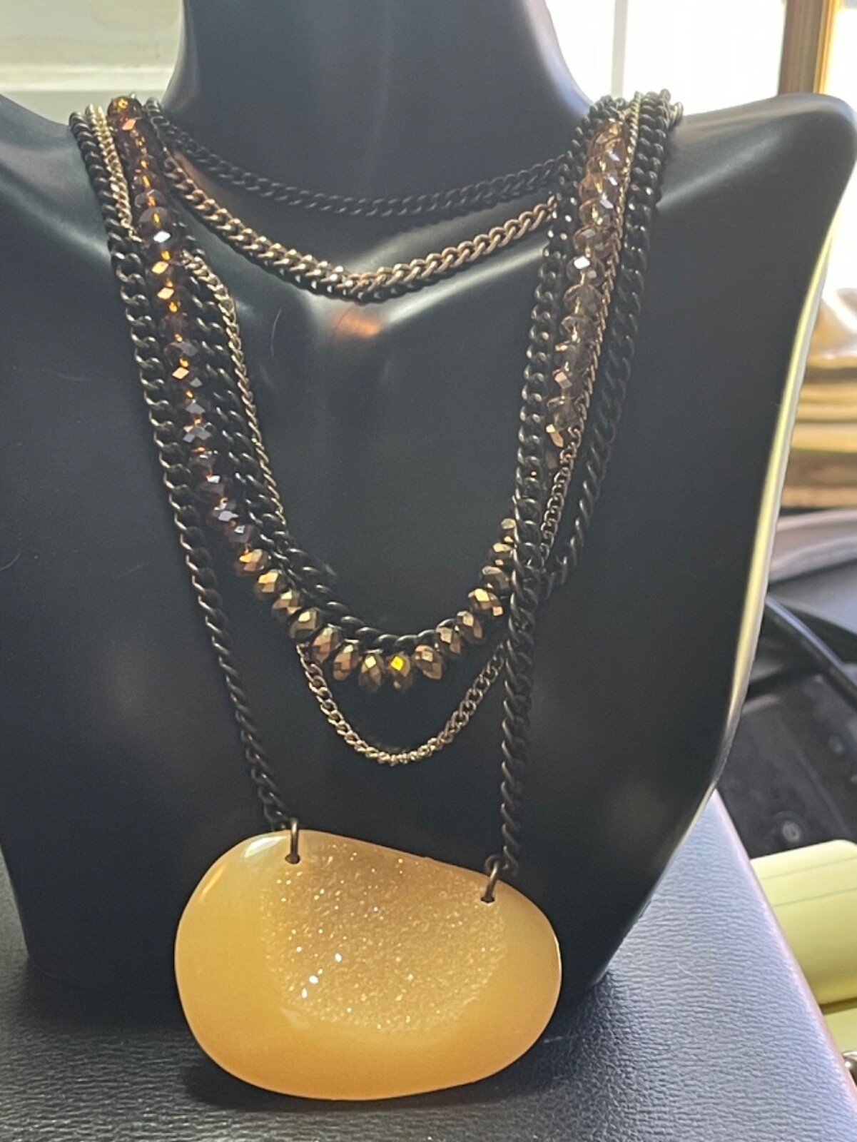 EXTRAORDINARY Multi-Chain Statement Necklace | Re… - image 2