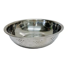 12" Stainless Steel Colander with Handle, Food Strainer Basket,Colander Bowl 