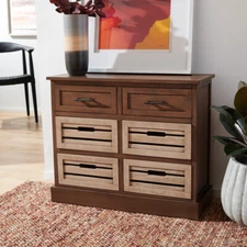 SAFAVIEH Briar Removable 6-Drawer Storage Chest | Brown / Sand |