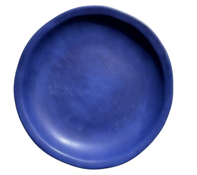 Vintage Luna Garcia Gigante Pottery Signed Blue Cobalt Serving 1 Bowl Large