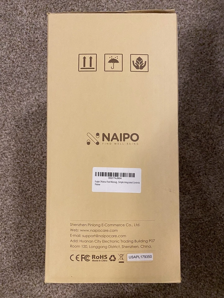 Masajeador de pies Napio con masaje de amasamiento y calor modelo MGF-1005 idea de regalo negro Foto 3 de 4