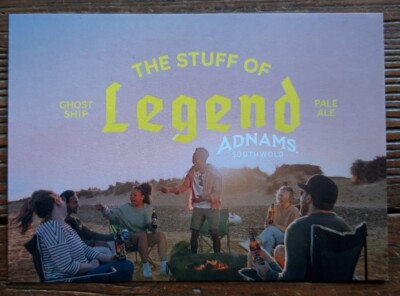 ADNAMS WERBUNG Bier Postkarte - LEGENDE ''Geisterschiff'' Pale Ale, Adnams Southwold