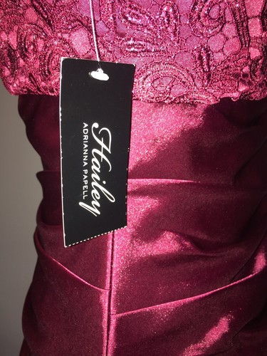 Adrianna Papell ‘Hailey’ Ball/Party Dress Burgundy UK 6, US 2 - Picture 8 of 12