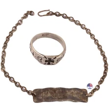 German empire 800 silver WW1 Iron Cross 1914-17 Ring WWI Germany 1917 Bracelet