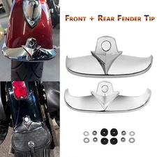 Front + Rear Mudguard Trim Fender Tip For Harley Softail Springer Heritage FLSTS