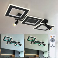 Deckenleuchte Led Lampe Rgb Farbwechsler Fernbedienung Memory Dimmbar 3 Quadrate