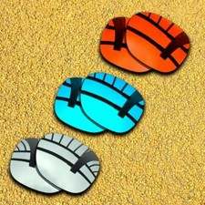 3 Sets Lenses Replacement for-Oakley Beckon Polarized-Silver Ice Blue Red