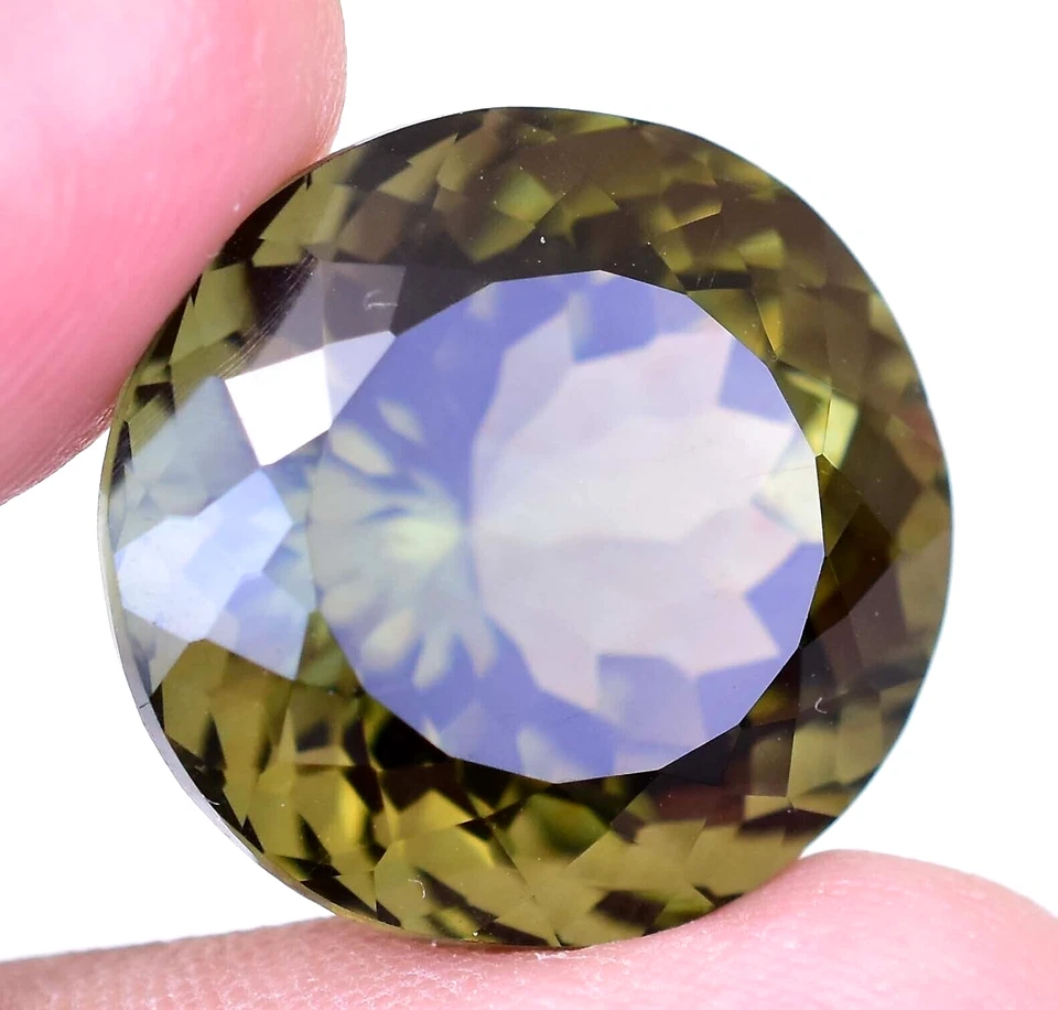 Flawless Natural Bi-Color Tourmaline 23.20 Ct Round AGL Certified Loose Gemstone - Image 4 of 4