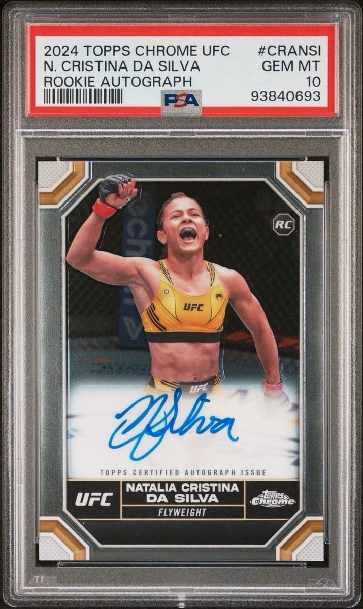 PSA 10 GM 2024 TOPPS CHROME UFC Rookie Auto NATALIA CRISTINA PSA 10 GM 2024 TOPPS CHROME UFC Rookie Auto NATALIA CRISTINA