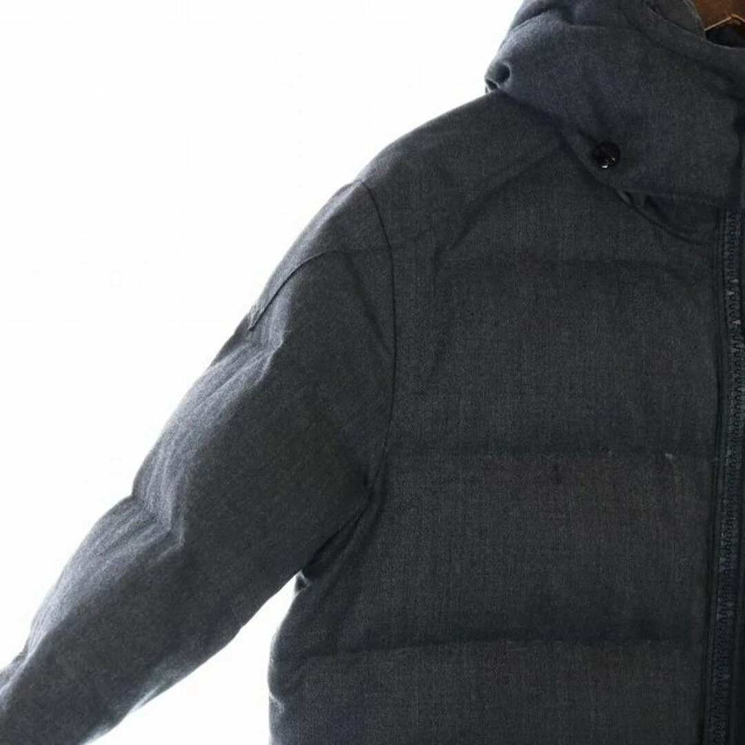 Moncler MONTGENEVRE piumino zip cappuccio manica lunga logo patch 2 grigio u