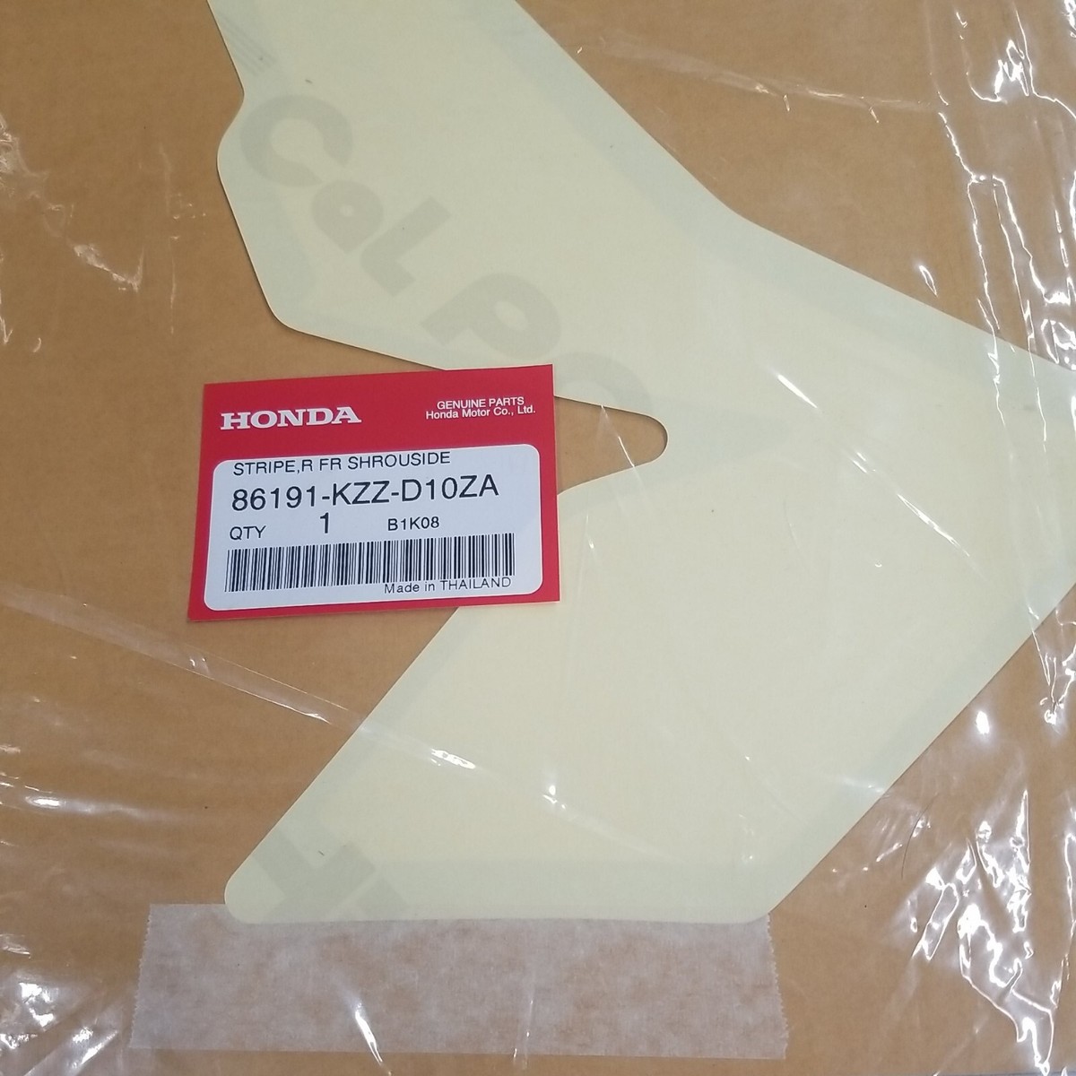 Honda FR Right Shroudside Stripe OEM 86191-KZZ-D10ZA QTY 1 | eBay