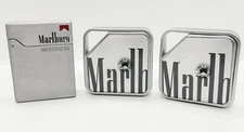 Vintage Marlboro Portable Ashtray lighter shaped Slide type set of 3 Unused Rare