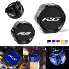 For Yamaha YZF R6 YZF-R6 Front Rear Brake Fluid Reservoir Cover Oil Filler Cap