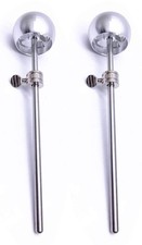 2 Pack Bass Drum Pedal Beater Aluminum Alloy Hammer Head Percussion Silver