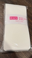 The Children  s Place Tights 2-Pack Girls Size 12-14 NIP White Pull On Stretch