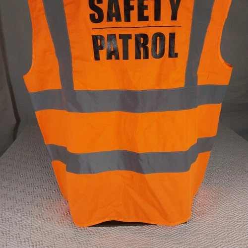 Orange Safety Vest w/ Reflective Strips XL Safety Gear High Visibility Costume image 11