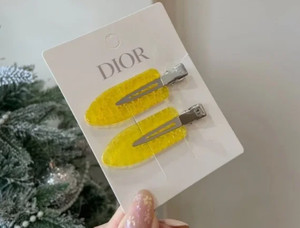 ?️ NEW Dior GWP Yellow Hair Clips NEW Dior GWP Yellow Hair Clips | Mercari main image 2