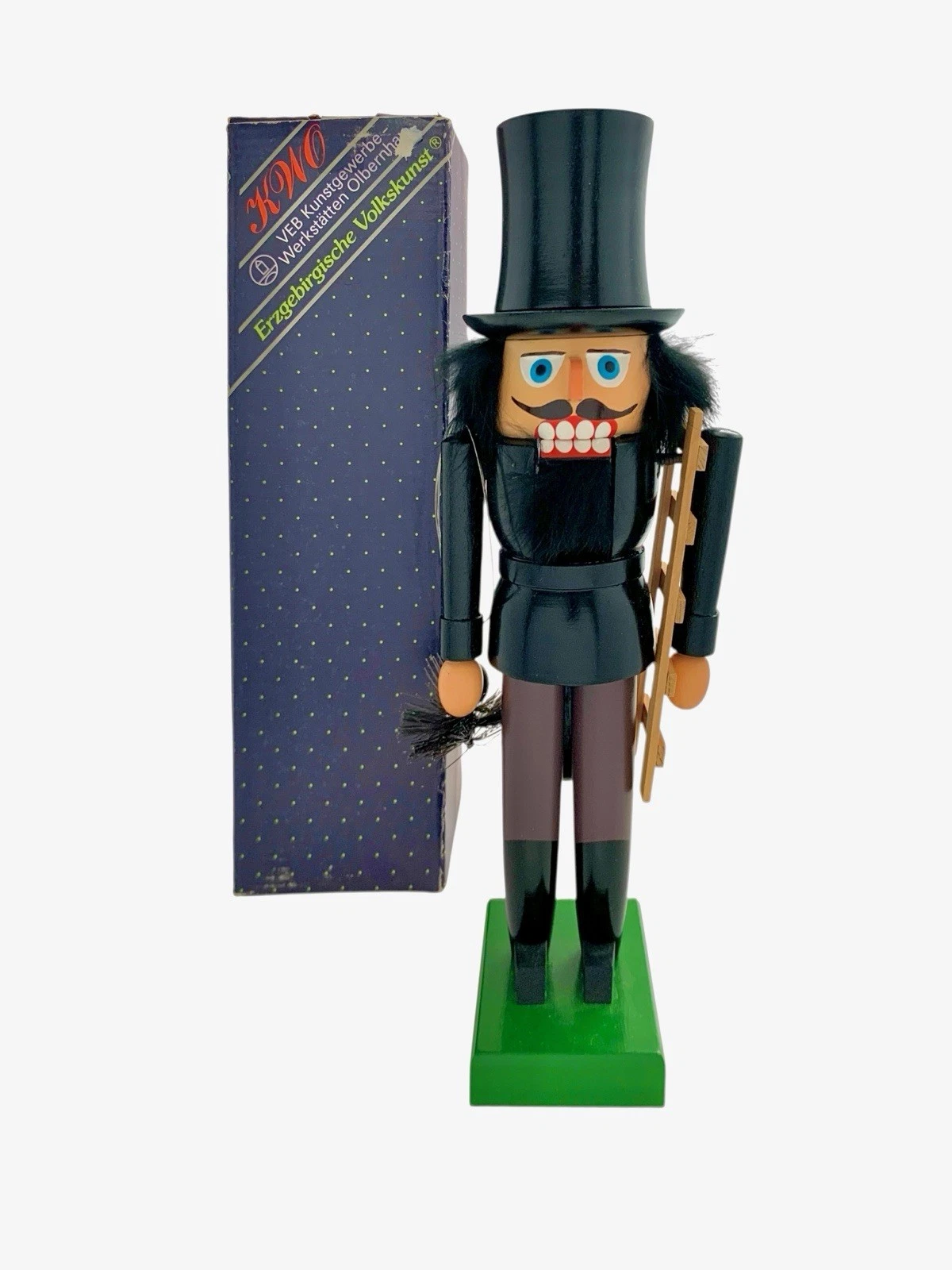 Nutcracker Chimney Sweeper Wooden Original Vintage German Holiday Decor Gift