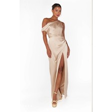 NEW Show Me Your Mumu Jodie Dress Champagne Luxe Satin Size Small