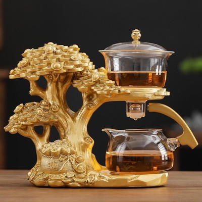 Glass Teapot Tea maker with Infuser Semi Automatic Tea 12 OZ Drip, Magic teap...