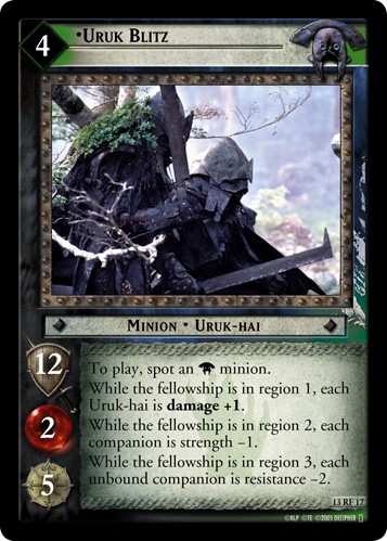 Uruk Blitz - Foil Damaged LOTR: Bloodlines