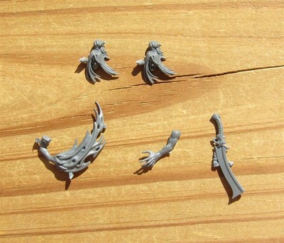 40K Drukhari Mandrakes Kill Team SPC Abyssal Head & Arms Bits