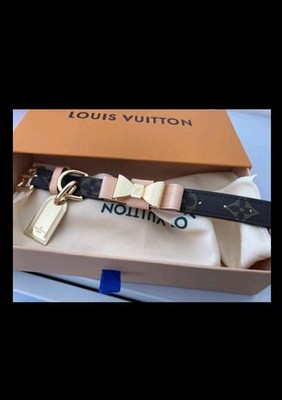 Louis Vuitton  Baxter Collar for Small Dog Cat Brown Monogram Canvas and leash 