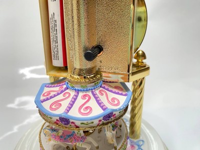 Rare Freundl Dentzel Porcelain Carousel Porcelain Clock - Made In