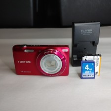 Fujifilm FinePix JZ100 14MP Compact Digital Camera Red Tested Working READ 