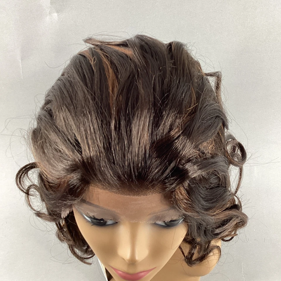 It’s a Wig Lace Bright Wavy #P4/30 Brown Honey Lace Front Premium Synthetic Wig - Image 3 of 4