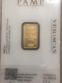 Suisse 2 5 g oro fino 999 9