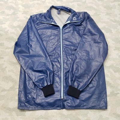 VTG Sunderland's Sharkskin Jacket Mens XL Blue Full Zip