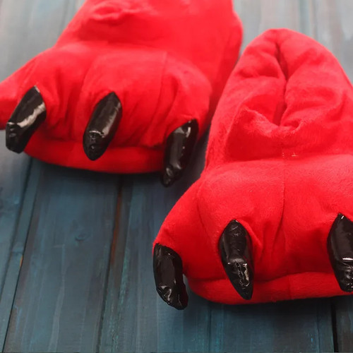 Invierno Cálido Suave Interior Zapatillas de Piso Mujeres Hombres Niños Zapatos Pata Divertido Animal - Imagen 35 de 36