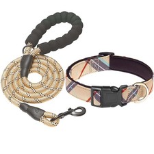 Nylon Dog Collar Soft Neoprene Padded Adjustable Dog Collars for Small Medium...