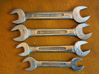 Vintage Craftsman Open End Wrench's. 1027 1729 1731 1031. Clean. 1930's