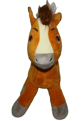 Dreamworks Spirit Plush Horse Brown Stuffed Pony Riding Free 17'' Furry Mane