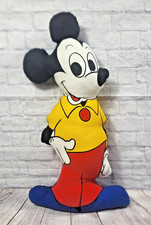 Vintage Mickey Mouse Hand Sewn Stuffed Plush Pillow Doll Walt Disney 18  