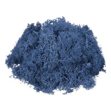 3oz Preserved Reindeer Moss, Dark Blue Decorative Artificial Fake Moss