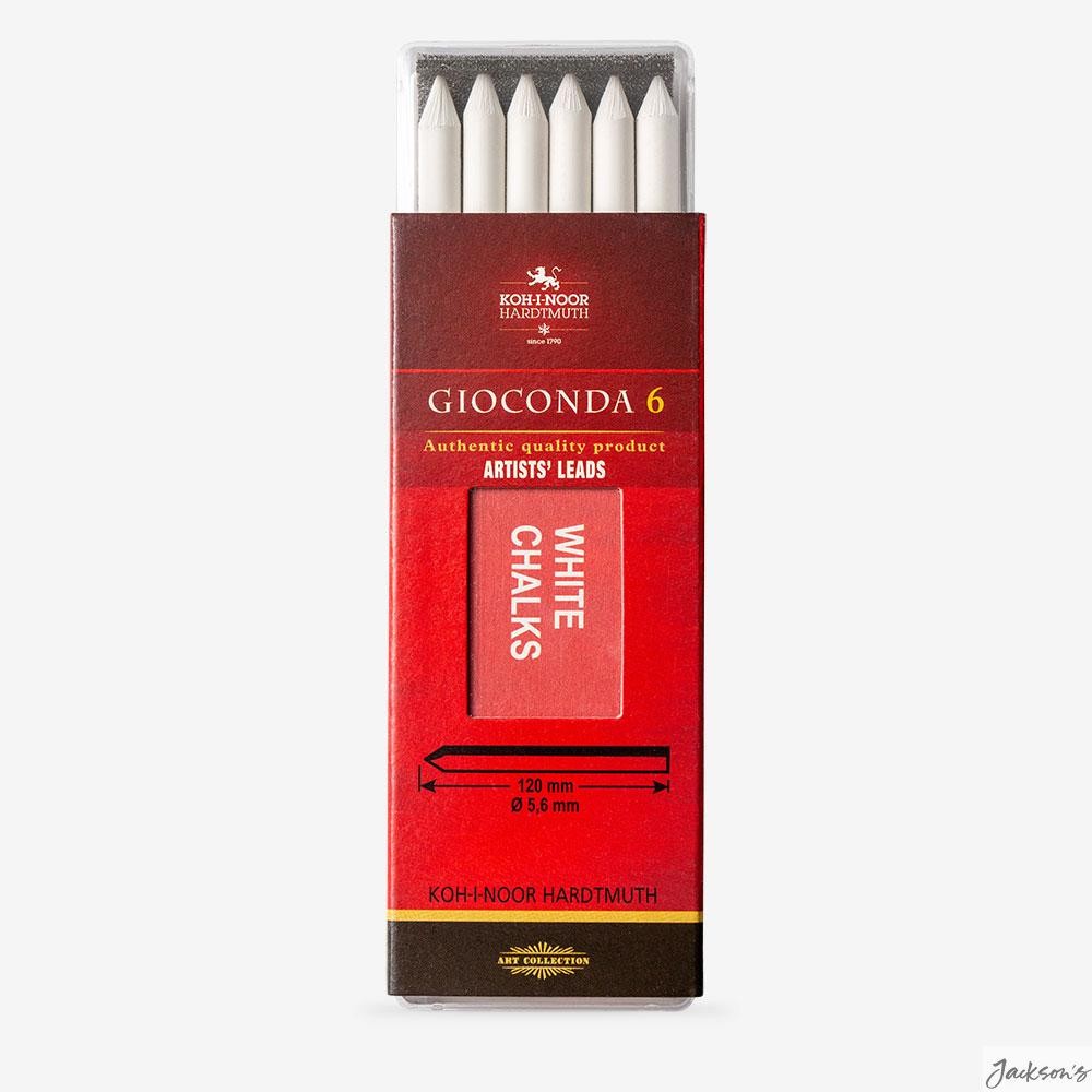 Koh-I-Noor 4371 Mechanical Pencil Chalk Leads White 5.6mm 120mm Pack Of 6